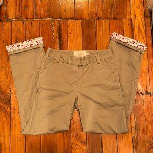 Vintage J. Crew flannel-lined classic twill chinos